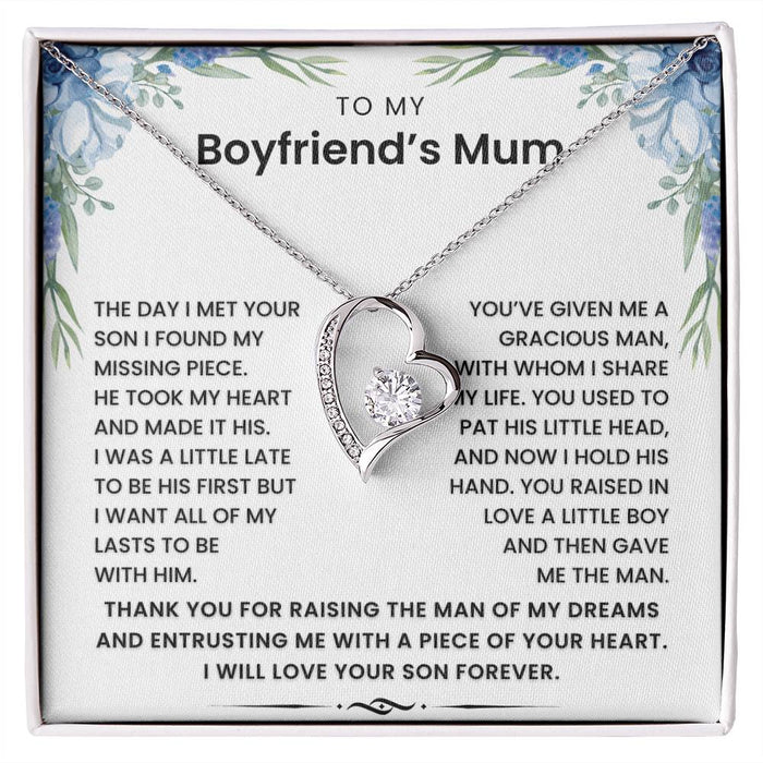 To My Boyfriend's Mum Necklace - I Want All of My Lasts To Be With Him