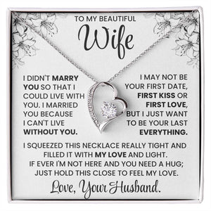 To My Beautiful Wife – Elegant Necklace Gift Set | Romantic Jewellery for Wife