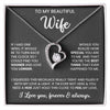 To My Beautiful Wife – Sentimental Jewellery Set | Meaningful Gift for Wife