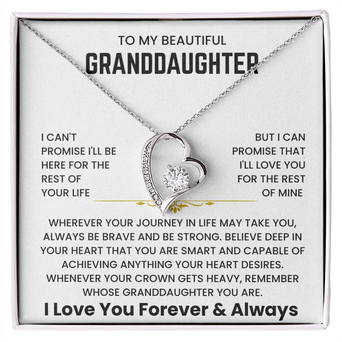 To My Granddaughter Necklace - Gift for Granddaughter