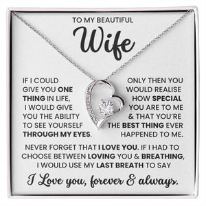 To My Beautiful Wife – Timeless Necklace Jewellery Gift | For Love, Anniversary & Special Moments