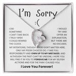I'm Sorry Necklace For Her- Meaningful Sorry Gift