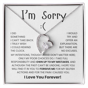 I'm Sorry Necklace For Her- Meaningful Sorry Gift