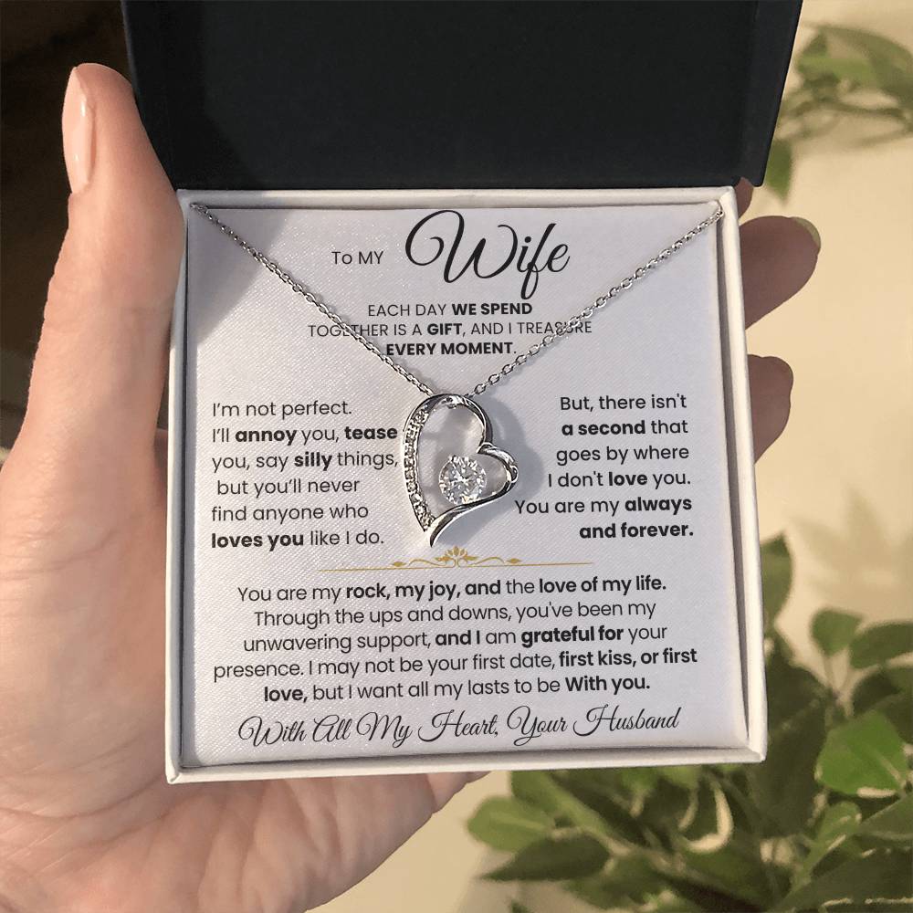 To My Wife - You Are My Rock, My Joy, and The Love of My Life - Necklace