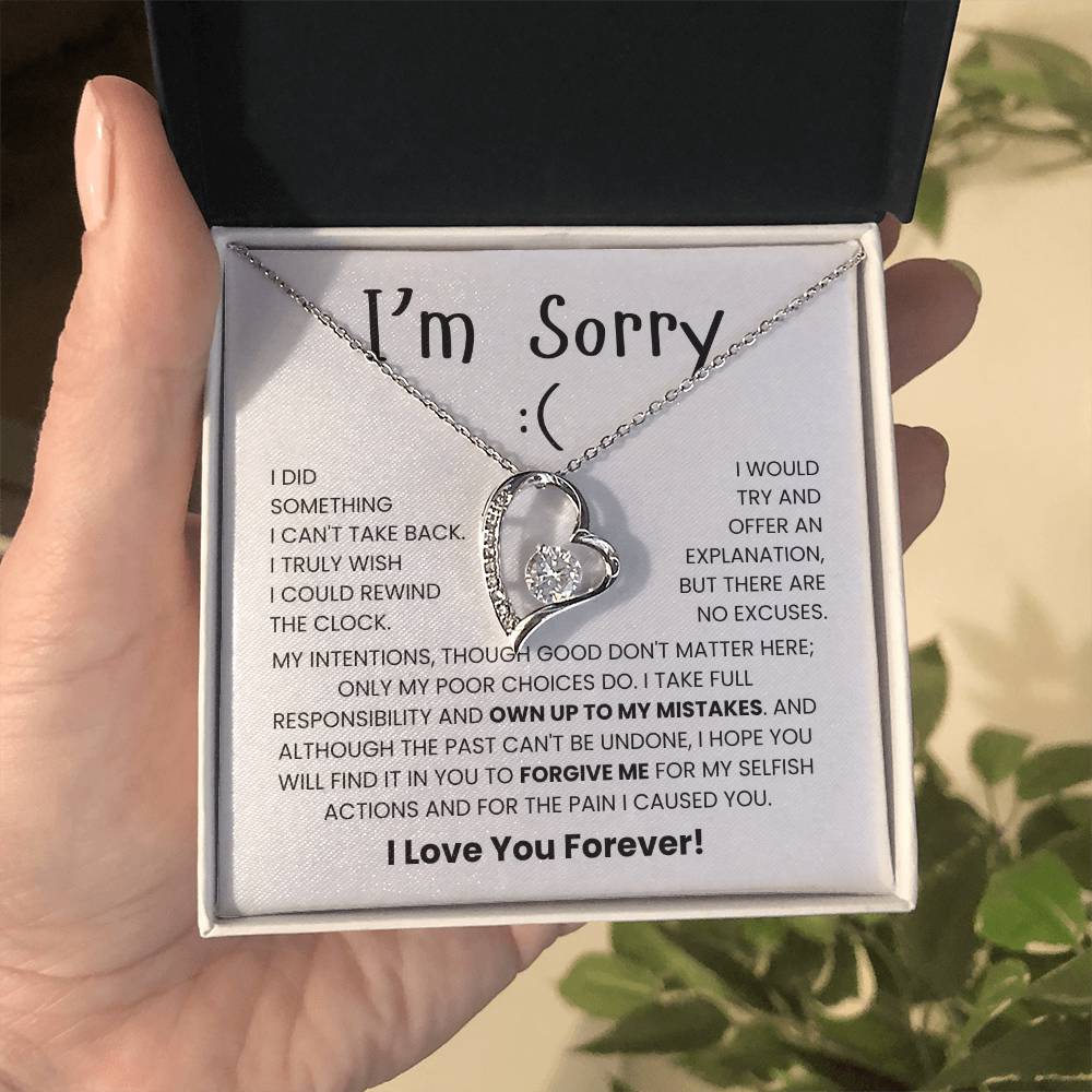 I'm Sorry Necklace For Her- Meaningful Sorry Gift