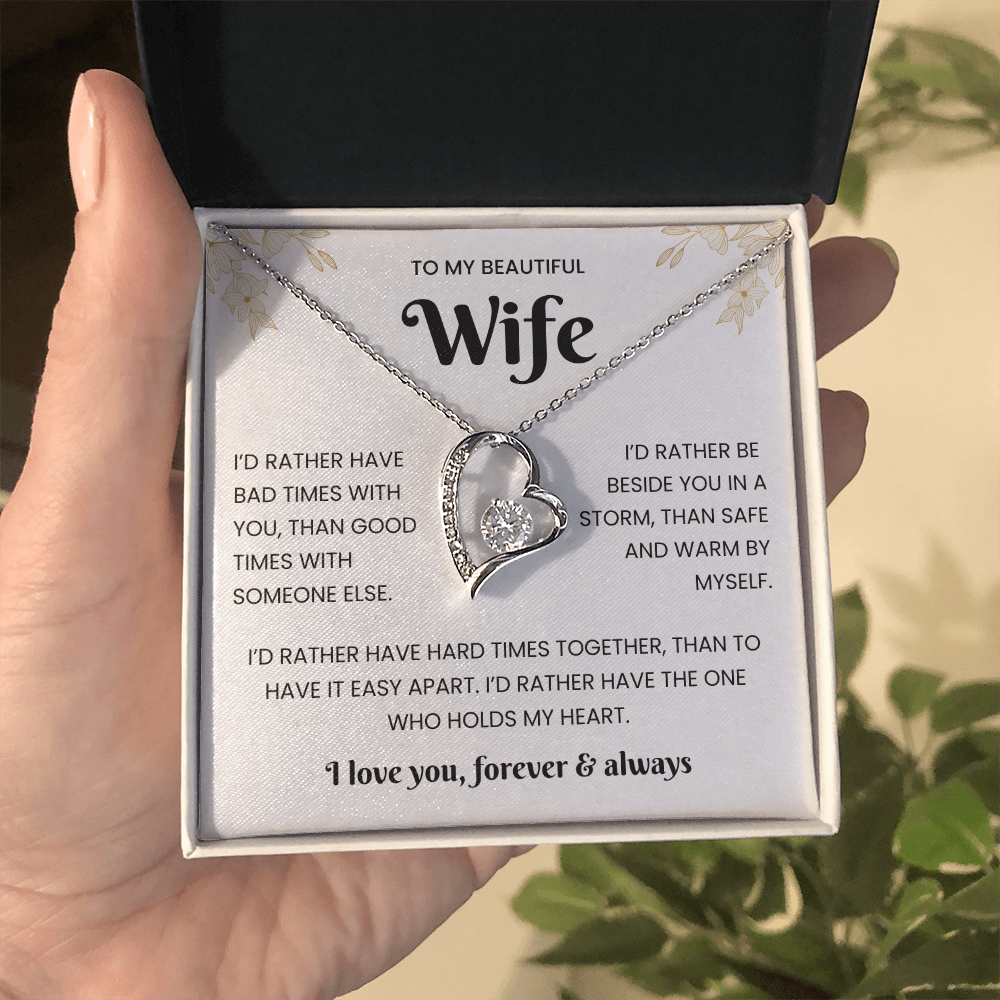 To My Beautiful Wife – Sparkling Jewellery Gift Set with Message Card