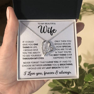 To My Beautiful Wife – Timeless Necklace Jewellery Gift | For Love, Anniversary & Special Moments