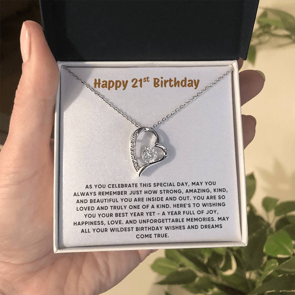 Happy 21st Birthday Gift for Her - Necklace