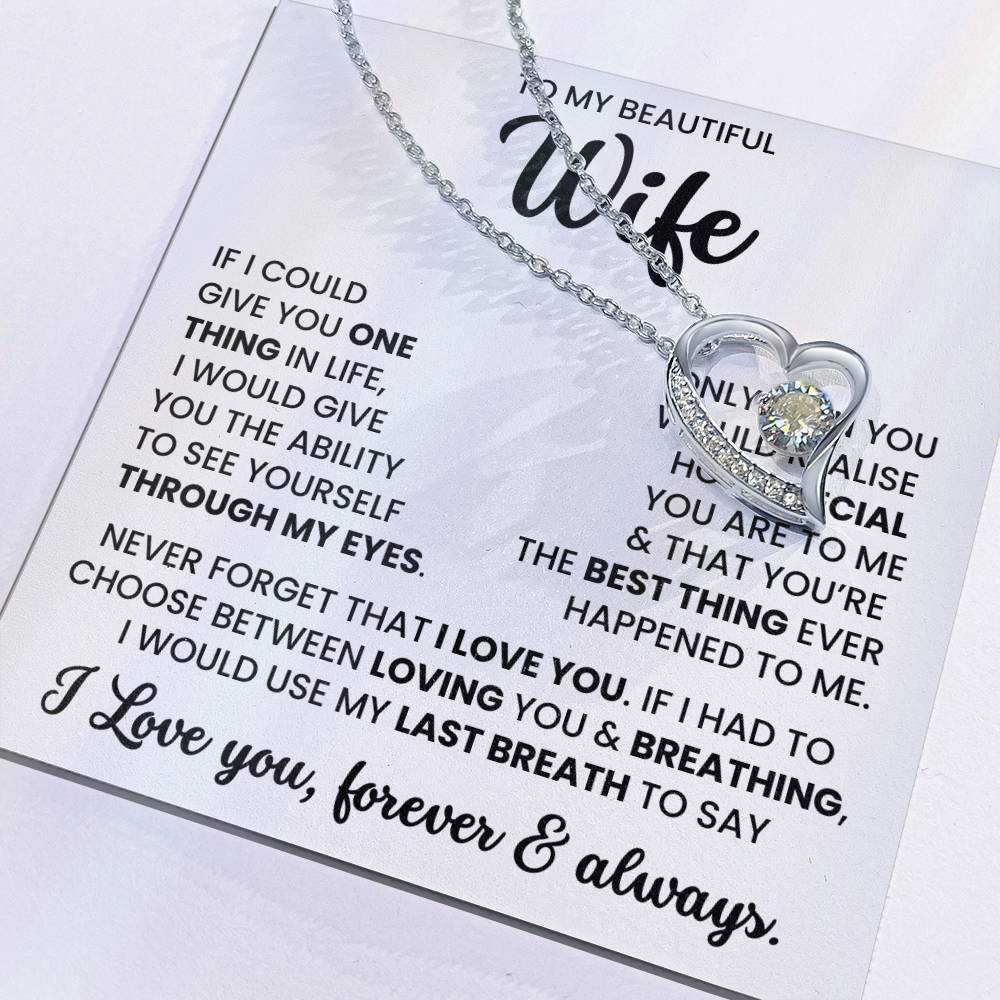 To My Beautiful Wife – Timeless Necklace Jewellery Gift | For Love, Anniversary & Special Moments