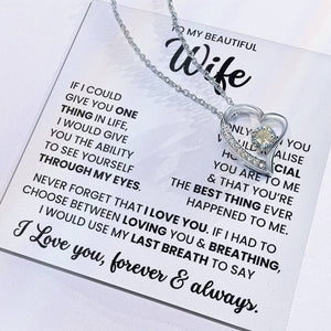 To My Beautiful Wife – Timeless Necklace Jewellery Gift | For Love, Anniversary & Special Moments