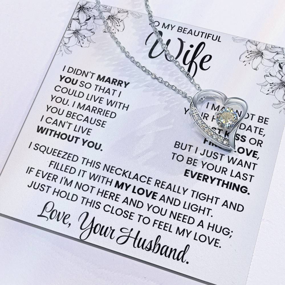 To My Beautiful Wife – Elegant Necklace Gift Set | Romantic Jewellery for Wife