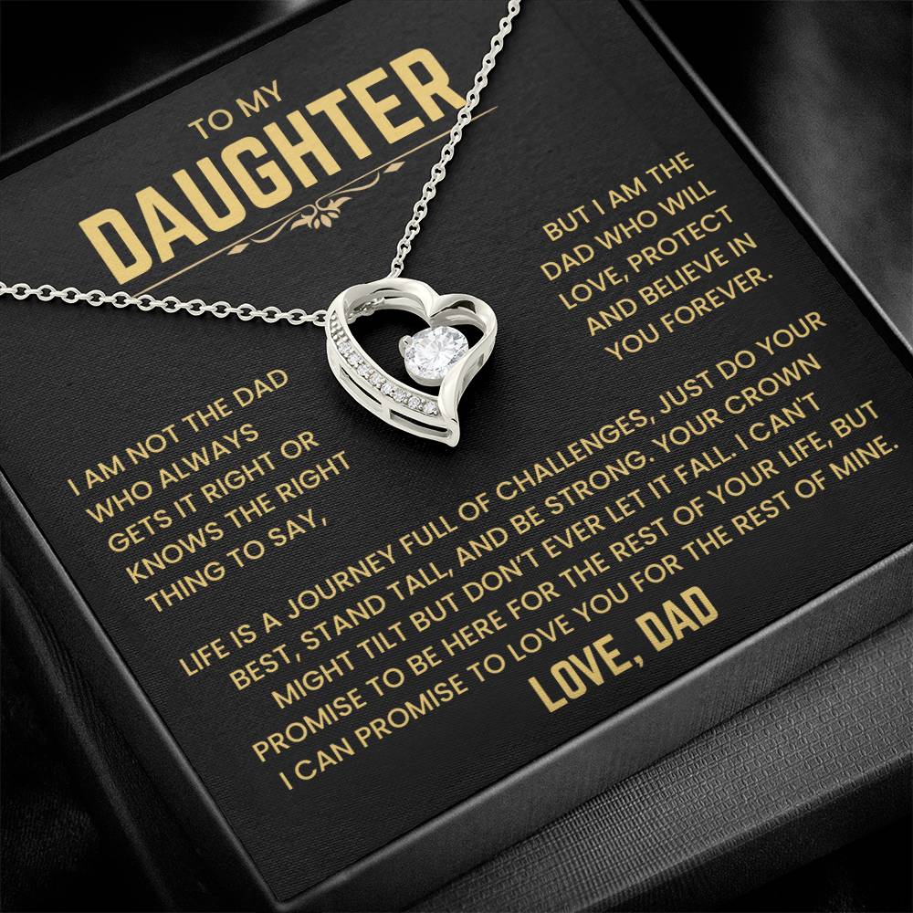 To My Daughter - I Will Love You For The Rest of Mine - Necklace