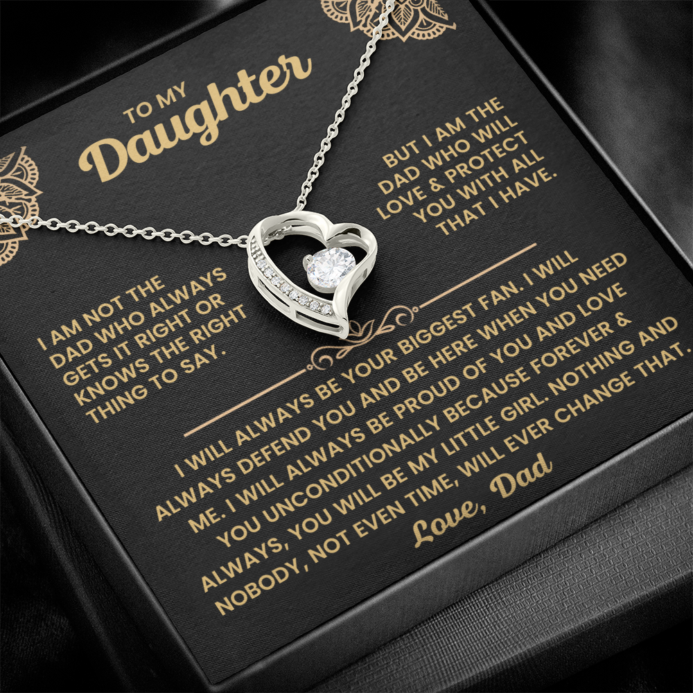 To My Daughter - I Will Love & Protect You - Necklace