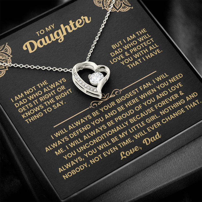 To My Daughter - I Will Love & Protect You - Necklace