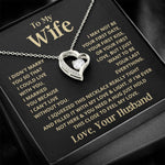 To My Wife Forever Love Necklace Gifts Set