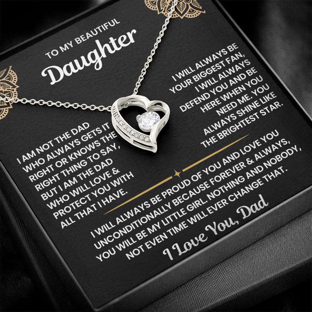 To My Daughter Necklace Gift Set from Dad | Lux321