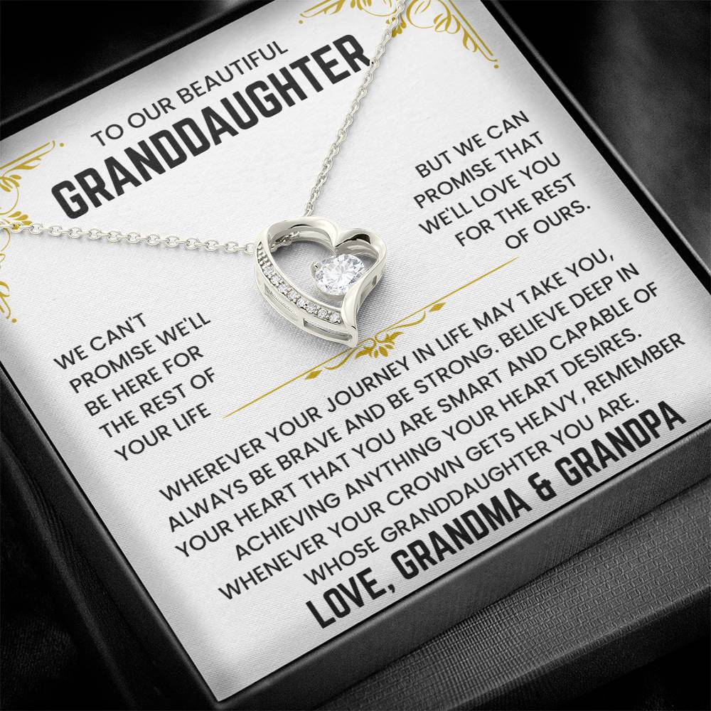 To Our Granddaughter - We'll Love You For The Rest of Mine - Necklace