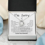 I'm Sorry Necklace For Her- Meaningful Sorry Gift