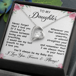 To My Daughter - You'll Always Be My Baby Girl - Forever Love Necklace
