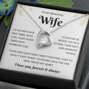 To My Beautiful Wife – Sparkling Jewellery Gift Set with Message Card