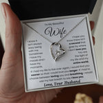 To My Beautiful Wife-Forever Love Necklace- My Life And My Entire World