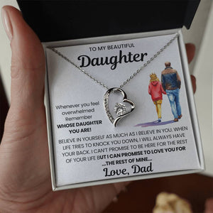 To My Beautiful Daughter - I Will Love You for The Rest of Mine- Necklace