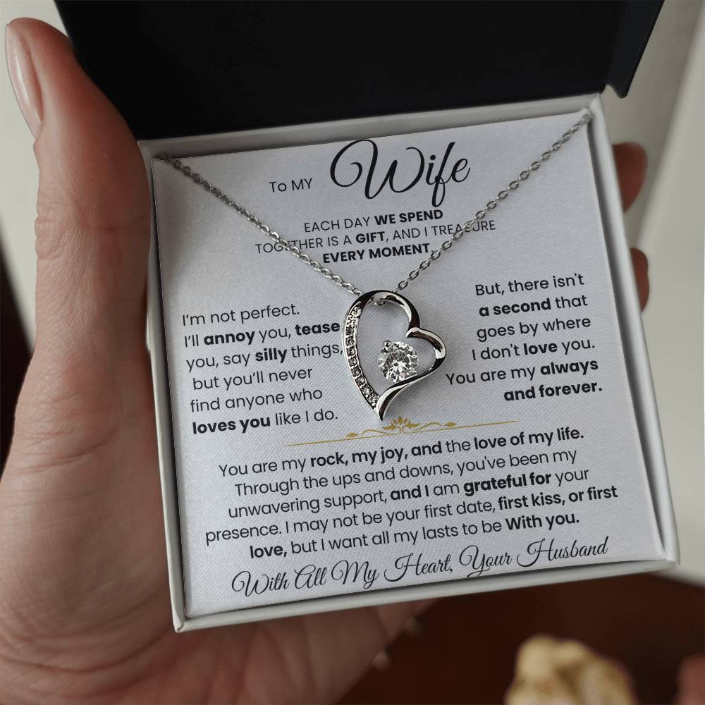To My Wife - You Are My Rock, My Joy, and The Love of My Life - Necklace