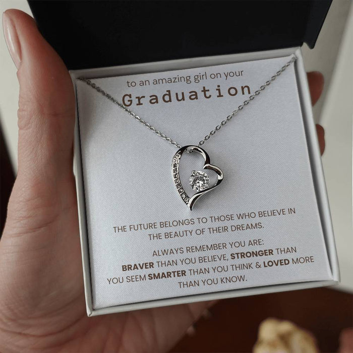 Graduation Gifts for Her - The Future Belongs To Those Who Believe In The Beauty - Necklace