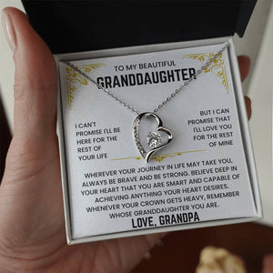 To My Granddaughter - I'll Love You For The Rest of Mine - Necklace