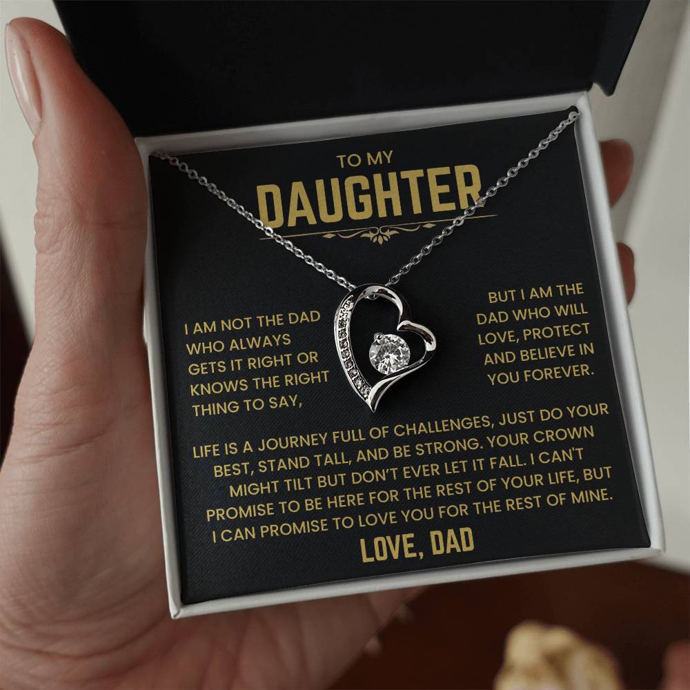 To My Daughter - I Will Love You For The Rest of Mine - Necklace