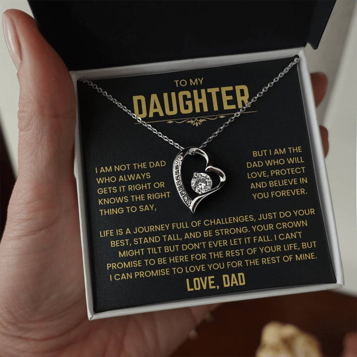 To My Daughter - I Will Love You For The Rest of Mine - Necklace