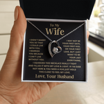 To My Wife Forever Love Necklace Gifts Set