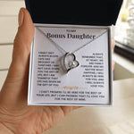 To My Bonus Daughter - I'll Love You For The Rest of Mine - Necklace