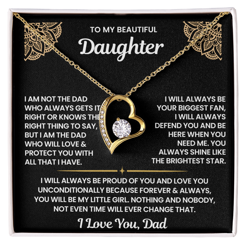 To My Daughter Necklace Gift Set from Dad | Lux321
