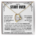 Let's Start Over Forever Love Necklace For Her- Meaningful Sorry Gift for Her
