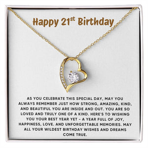 Happy 21st Birthday Gift for Her - Necklace