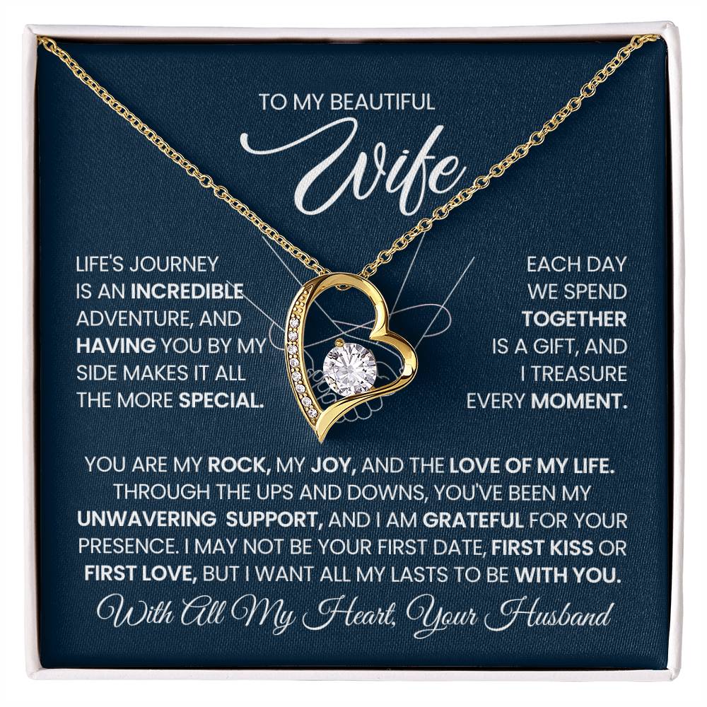 To My Wife - You Are My Rock, My Joy, And The Love of My Life - Necklace