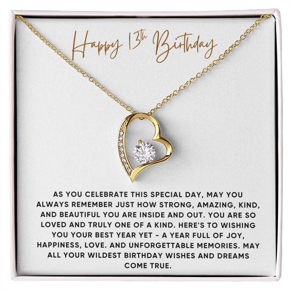 Happy 13th Birthday Gift for Her - Necklace