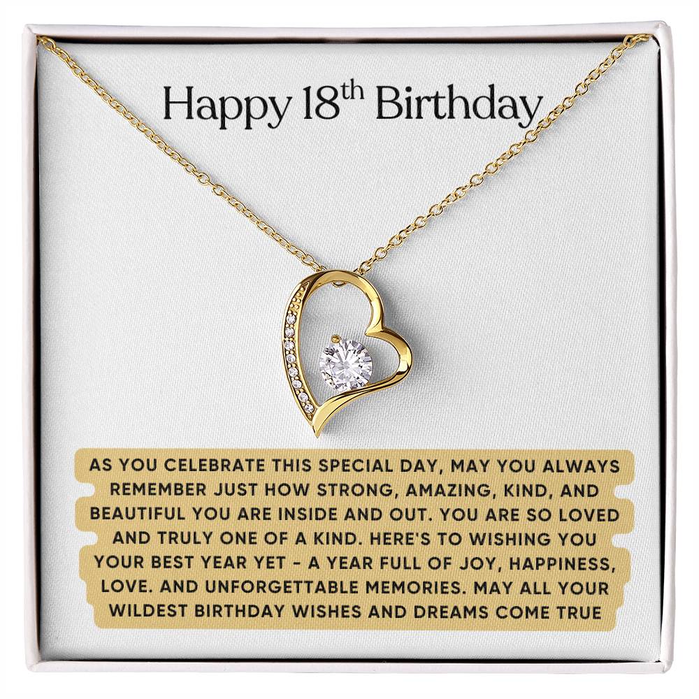 Happy 18th Birthday Gift for Her - Necklace