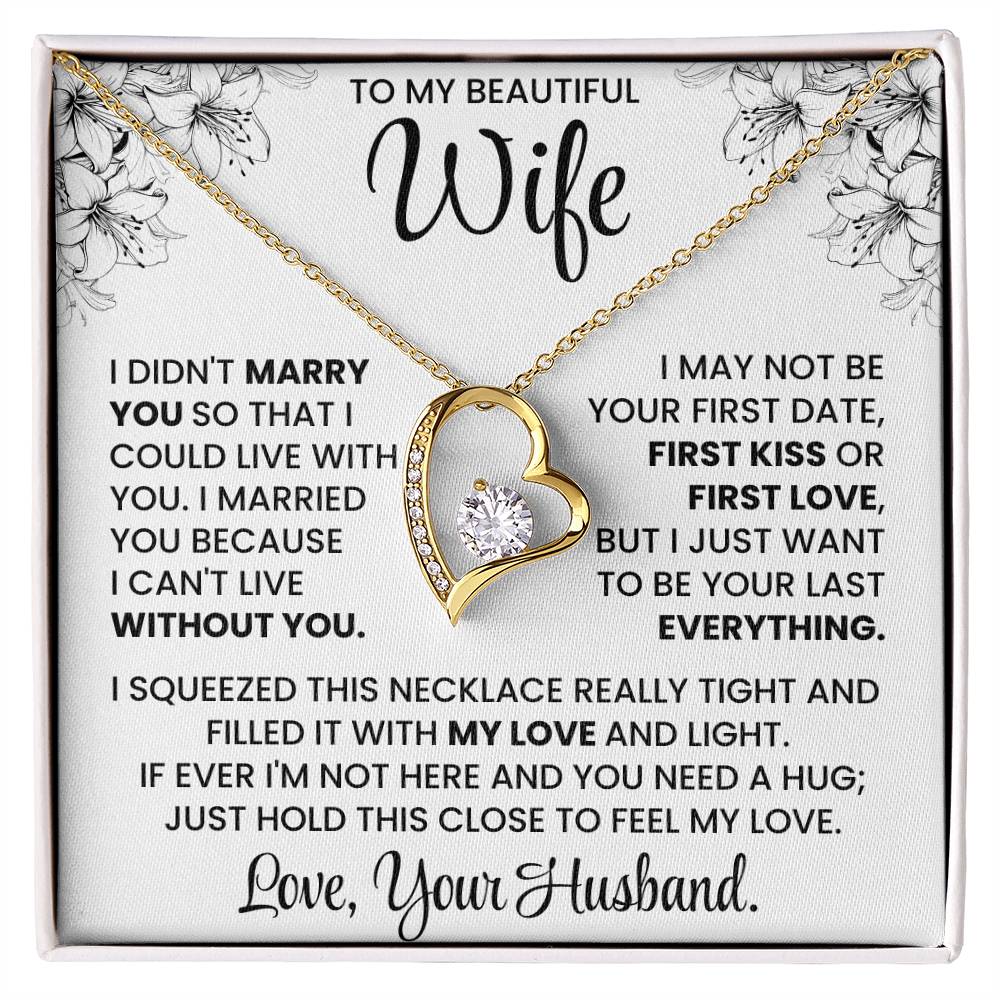 To My Beautiful Wife – Elegant Necklace Gift Set | Romantic Jewellery for Wife