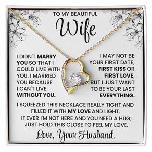 To My Beautiful Wife – Elegant Necklace Gift Set | Romantic Jewellery for Wife