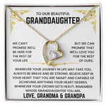 To Our Granddaughter - We'll Love You For The Rest of Mine - Necklace