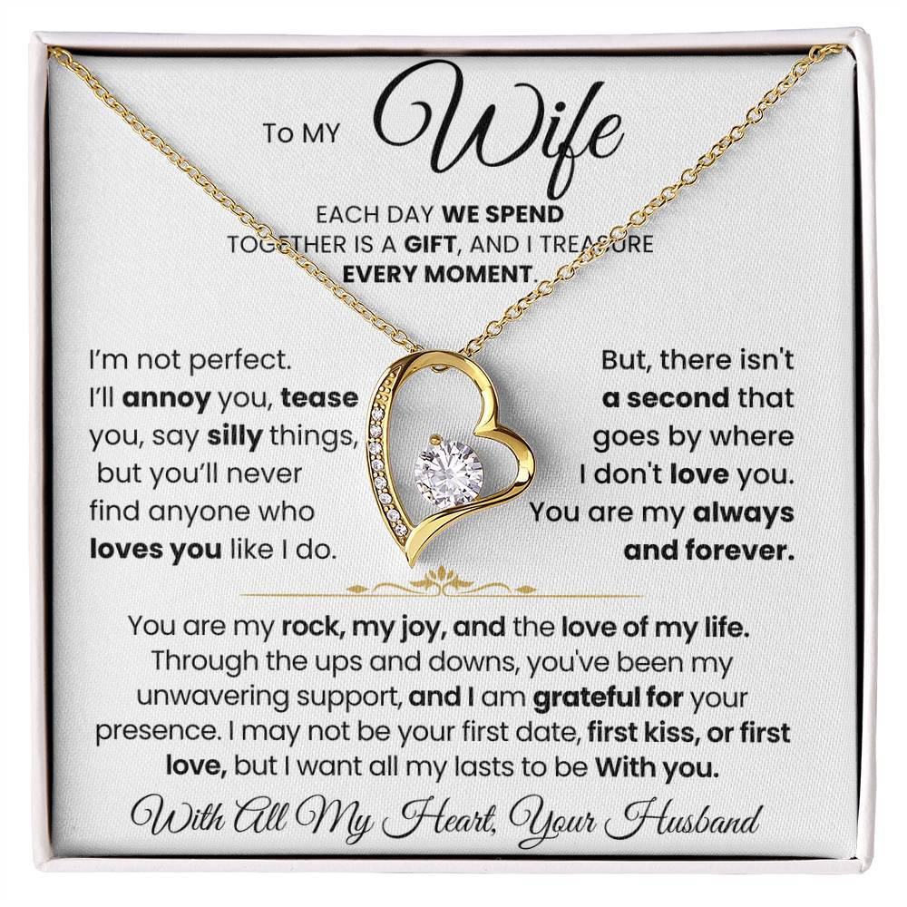 To My Wife - You Are My Rock, My Joy, and The Love of My Life - Necklace