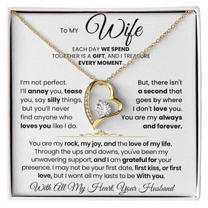To My Wife - You Are My Rock, My Joy, and The Love of My Life - Necklace