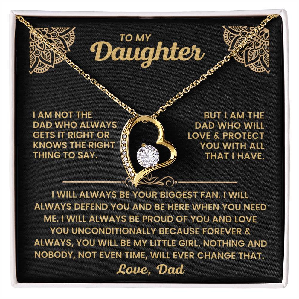 To My Daughter - I Will Love & Protect You - Necklace