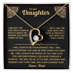 To My Daughter - I Will Love & Protect You - Necklace
