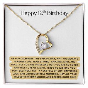 Happy 12th Birthday Gift for Her - Necklace
