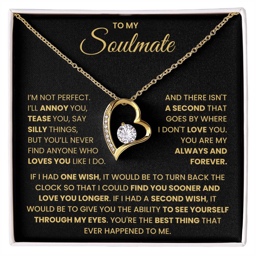 Luxoz To My Soulmate Heart Necklace Gift Set Lux221