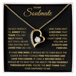Luxoz To My Soulmate Heart Necklace Gift Set Lux221