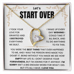 Let's Start Over Forever Love Necklace For Her- Meaningful Sorry Gift for Her